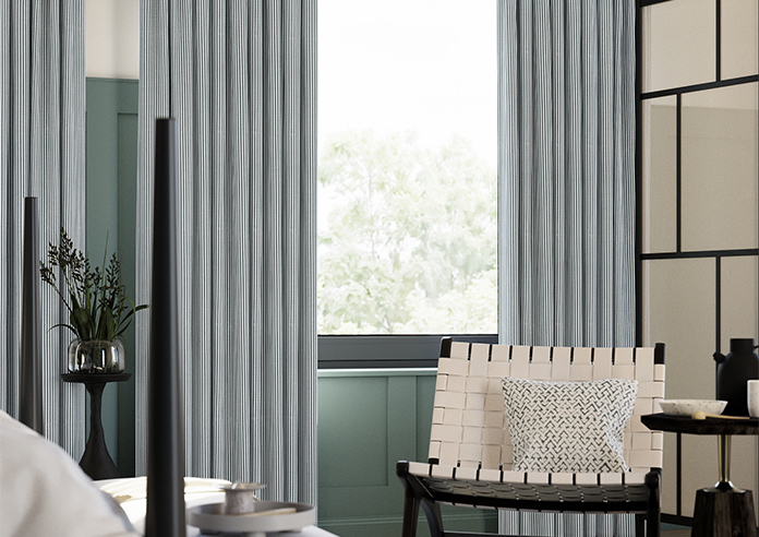 Nautical Stripes, Salt Black - Made to Measure Curtains - Image 5